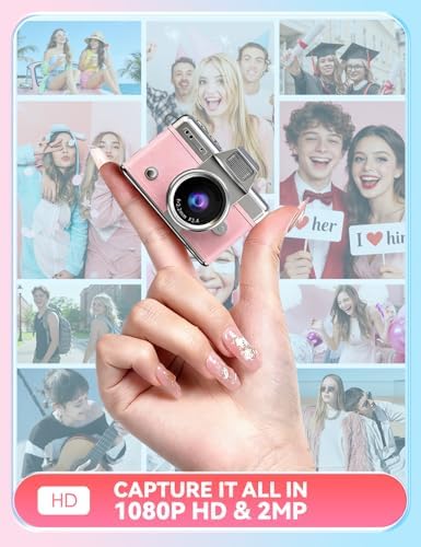 Palm-size mini keychain digital camera for students and gifts