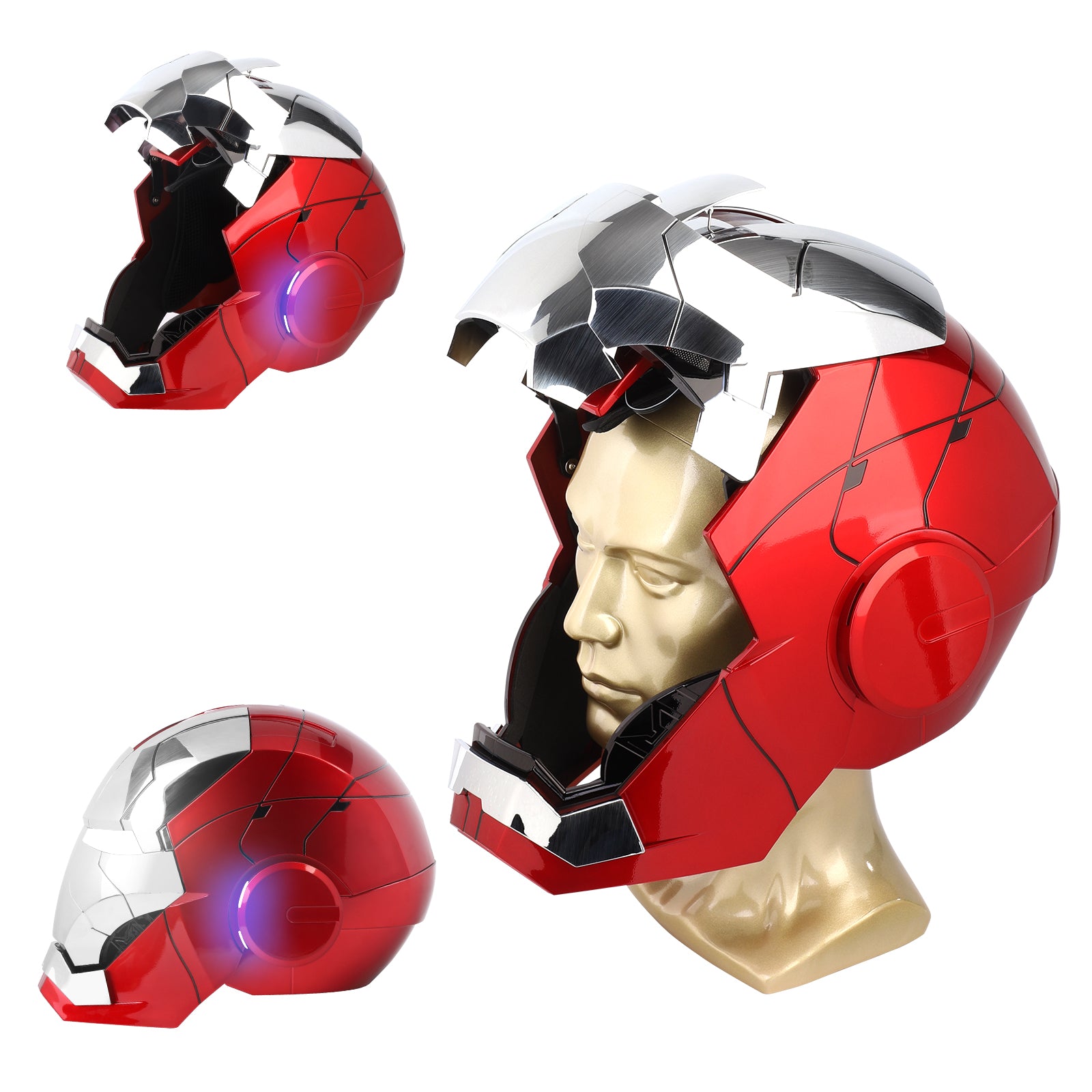 YONTYEQ Iron Hero MK5 helmet red gold armor finish