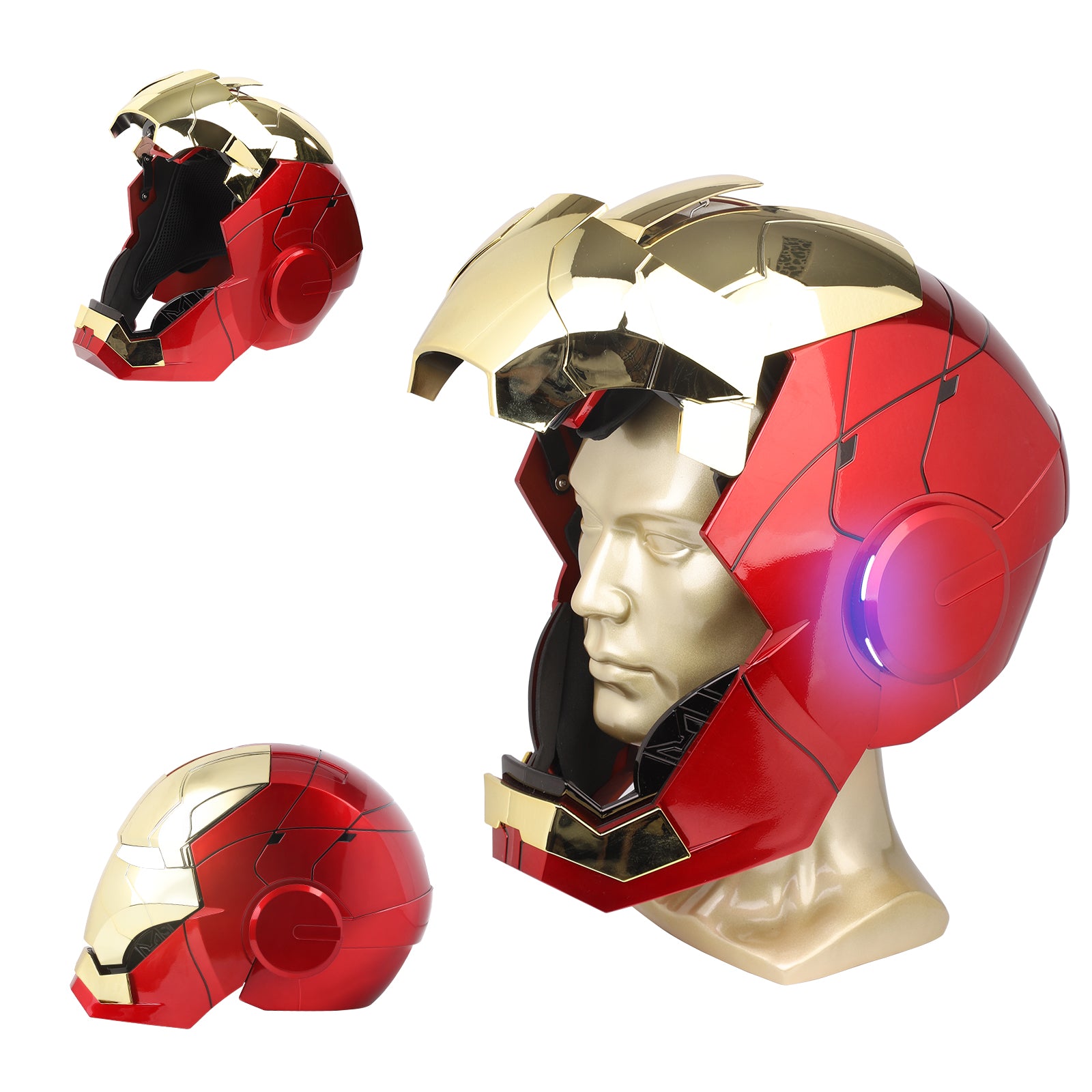 YONTYEQ Iron Hero MK helmet red gold armor finish
