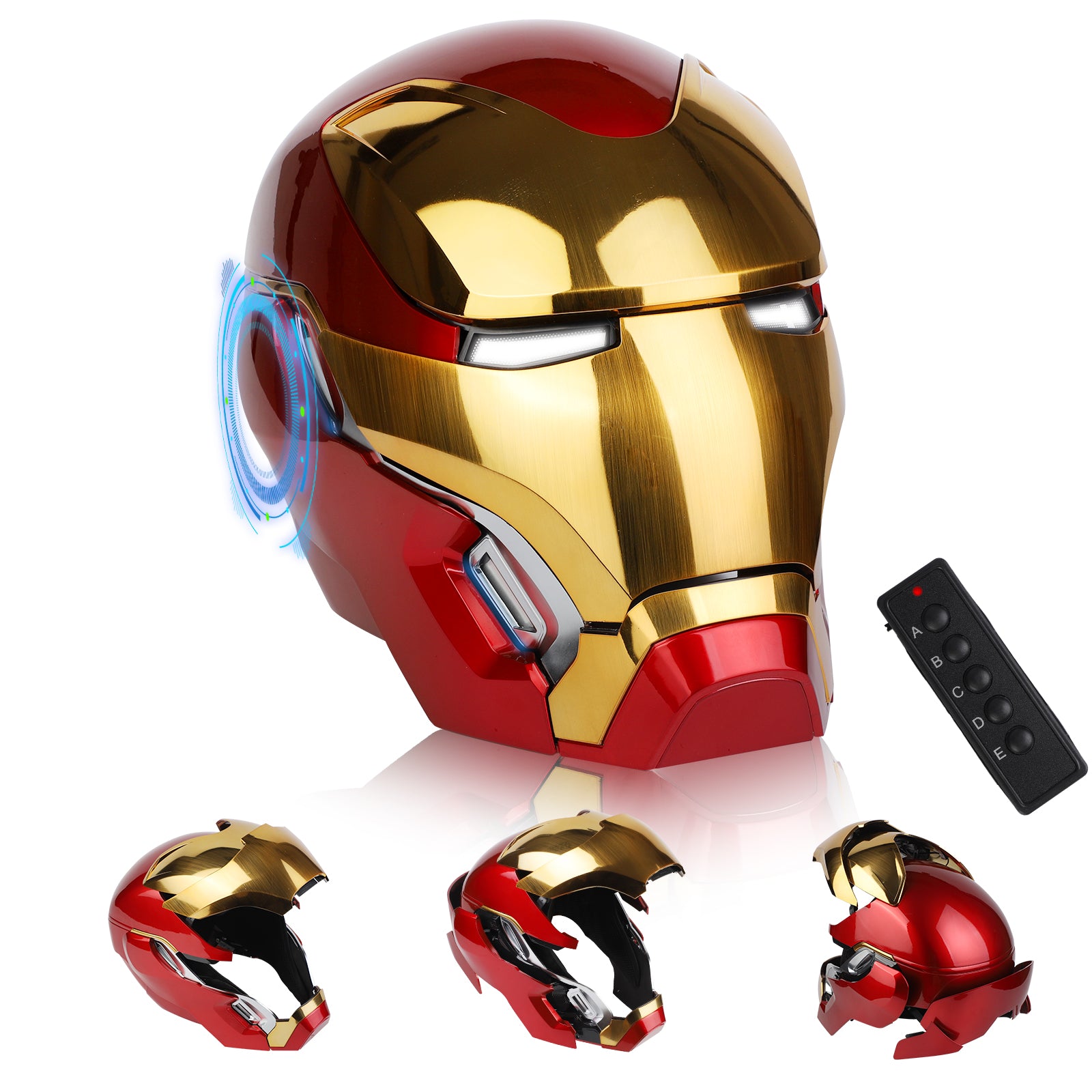 build an iron man helmet for cheap Hero MK50 Voice Control LED Color:PALETEAL Fear None Hooks (Black Curly Tail Worms cut pieces