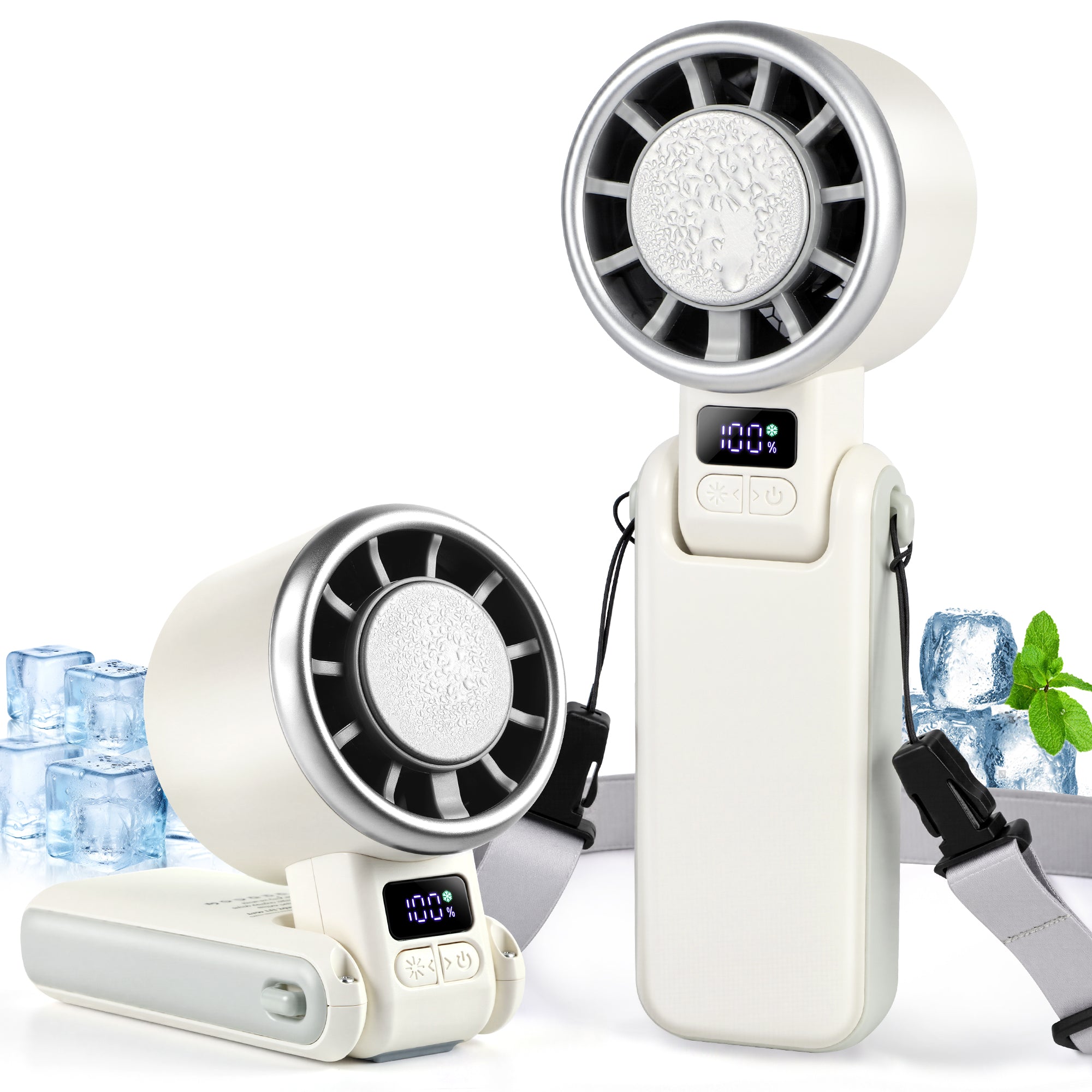 YONTYEQ Portable Turbo Fan – front view with LED display