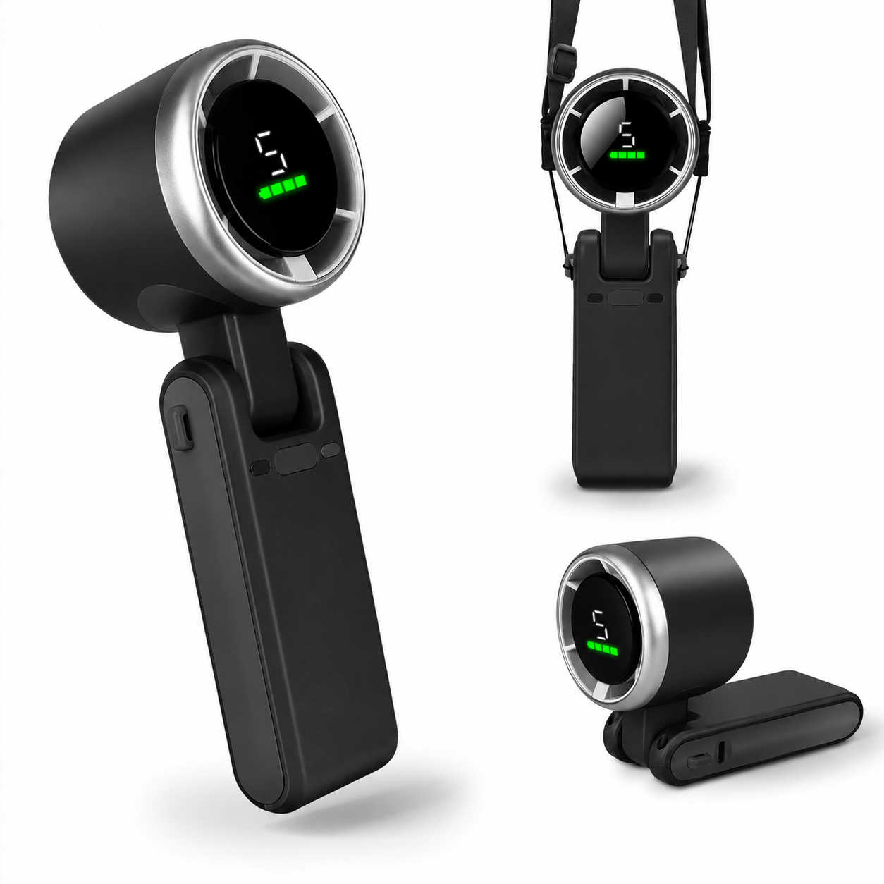YONTYEQ black portable handheld turbo fan for travel and office