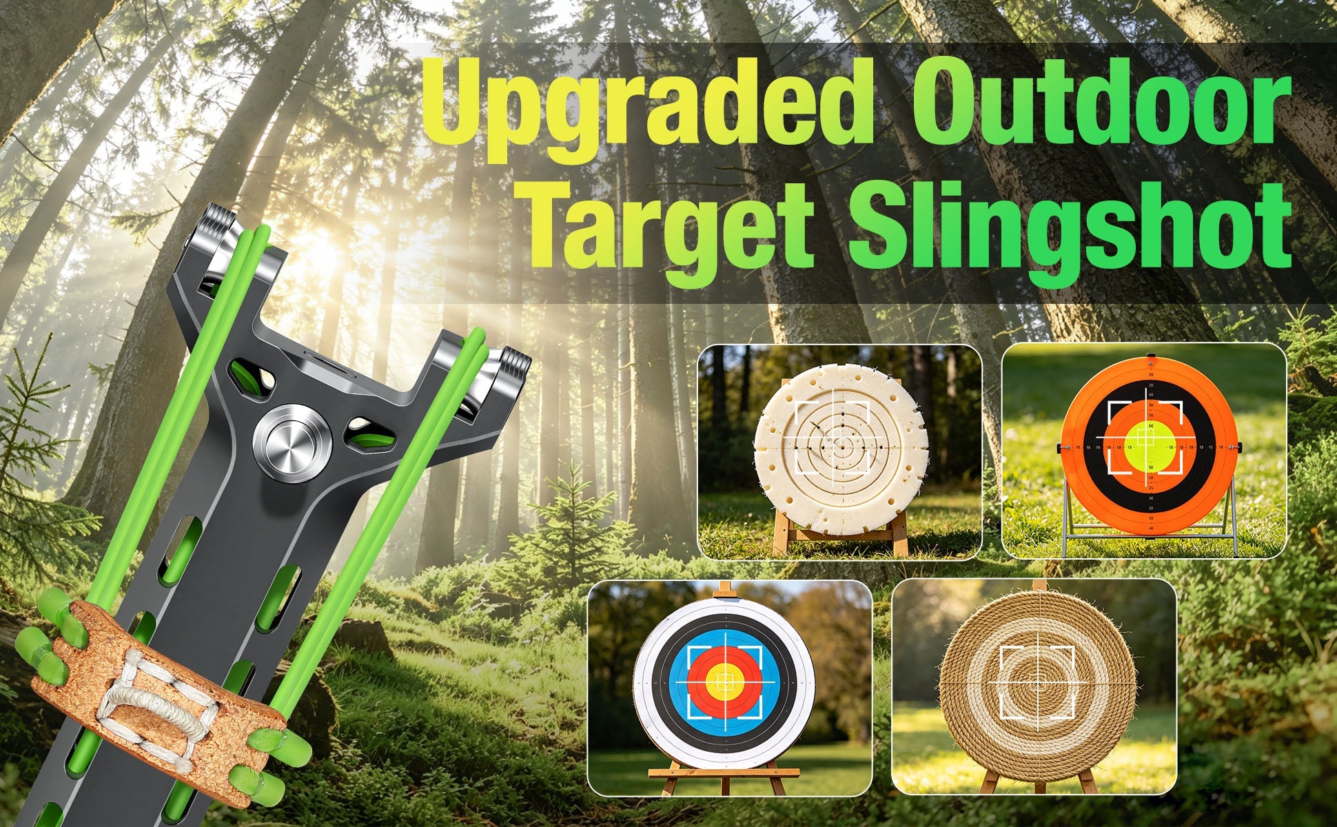 YONTYEQ Y5 aluminum slingshot with fast reload magazine tube for outdoor target practice
