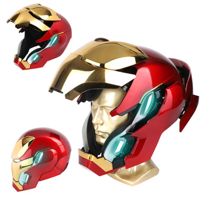 YONTYEQ Iron Hero MK 50 helmet red gold armor display view