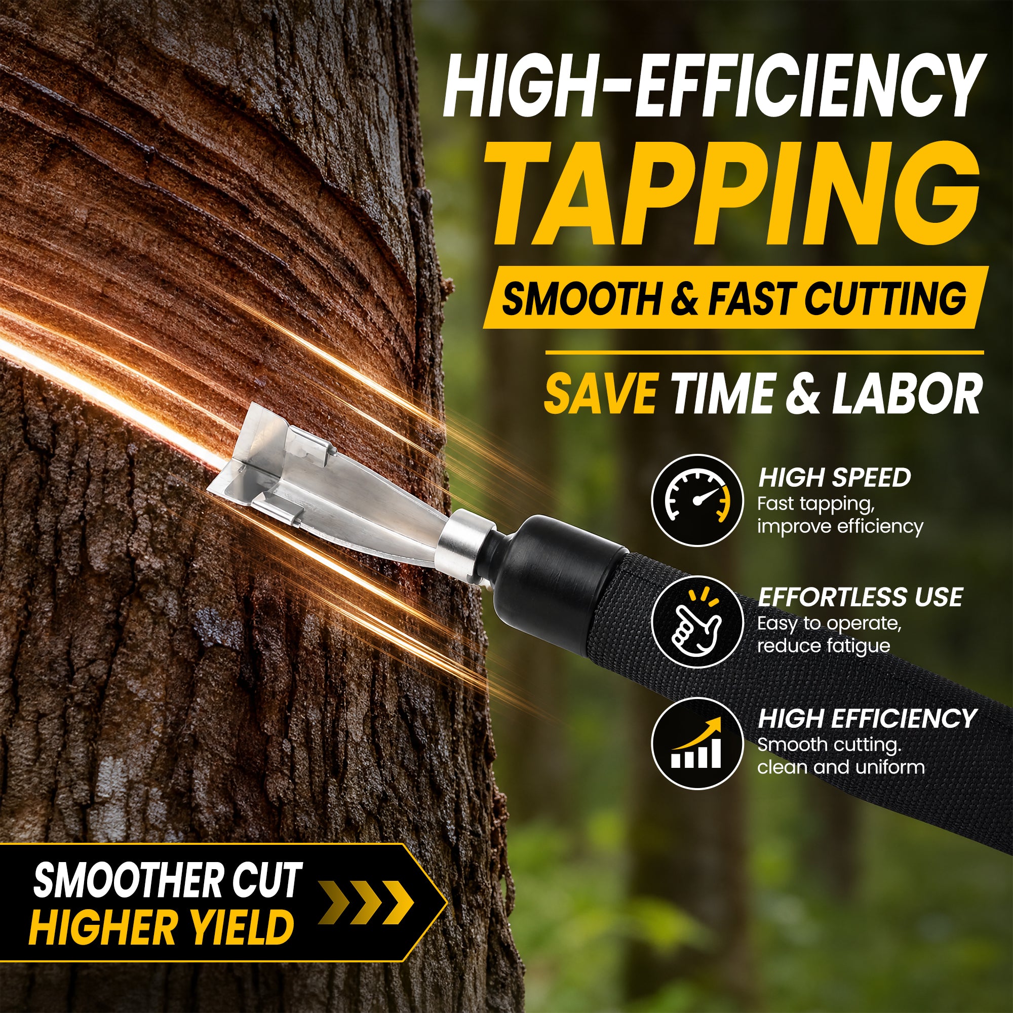 YONTYEQ Electric Rubber Tapping Knife – rechargeable handle detail