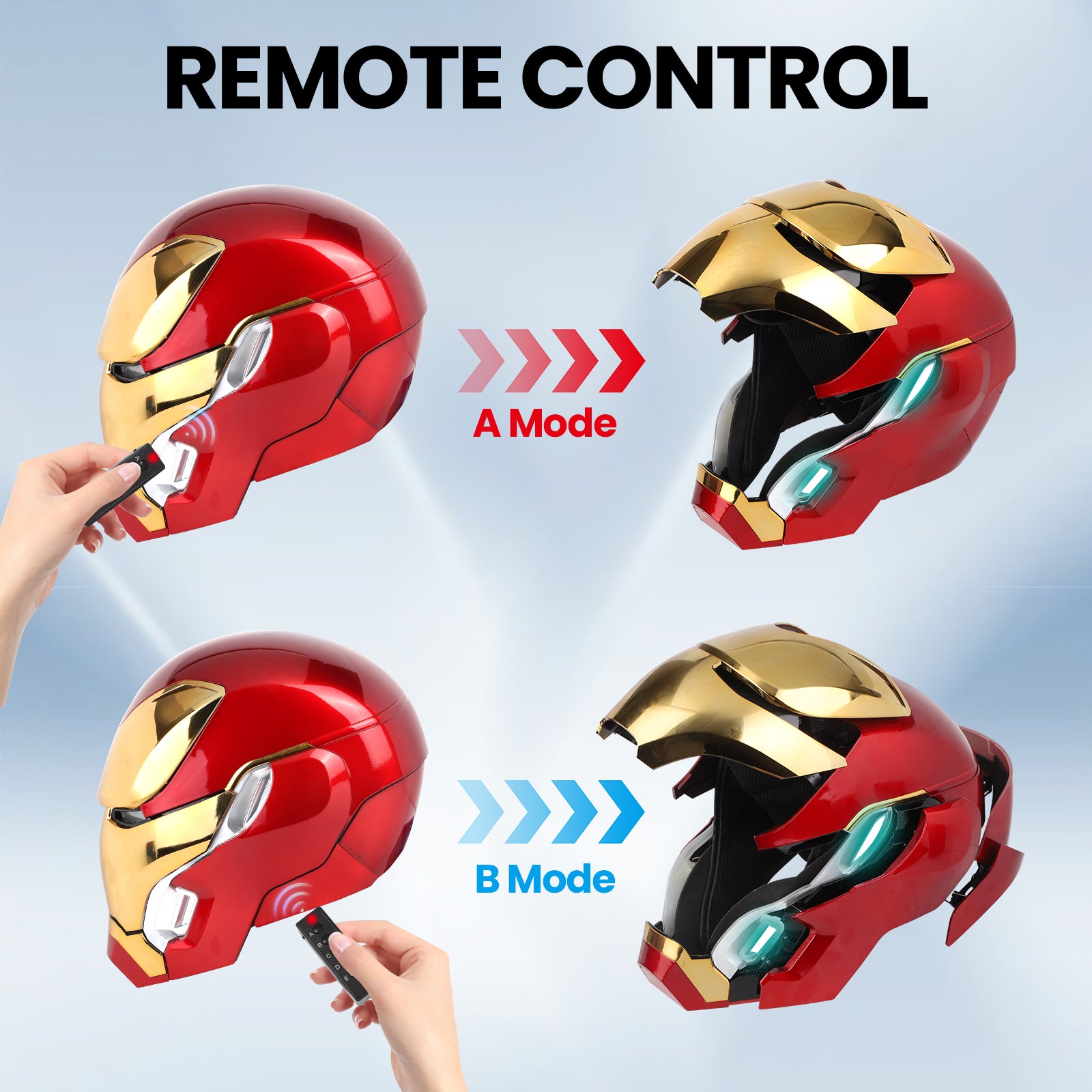 YONTYEQ Iron Hero MK 50 motorized faceplate open position
