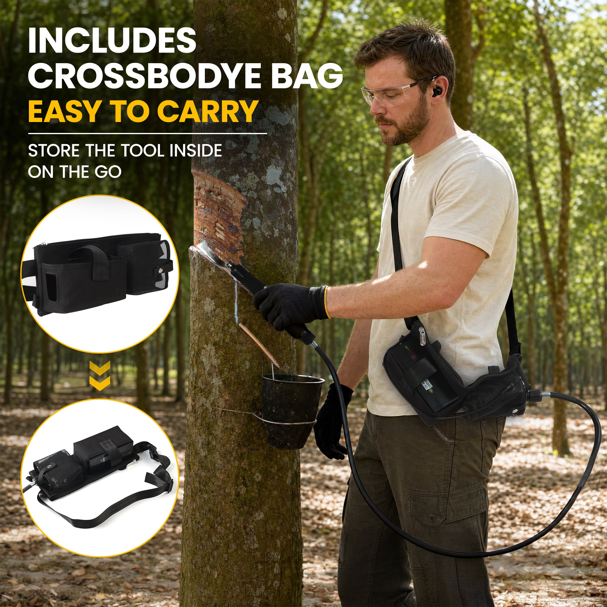 YONTYEQ Electric Rubber Tapping Knife – battery pack accessory