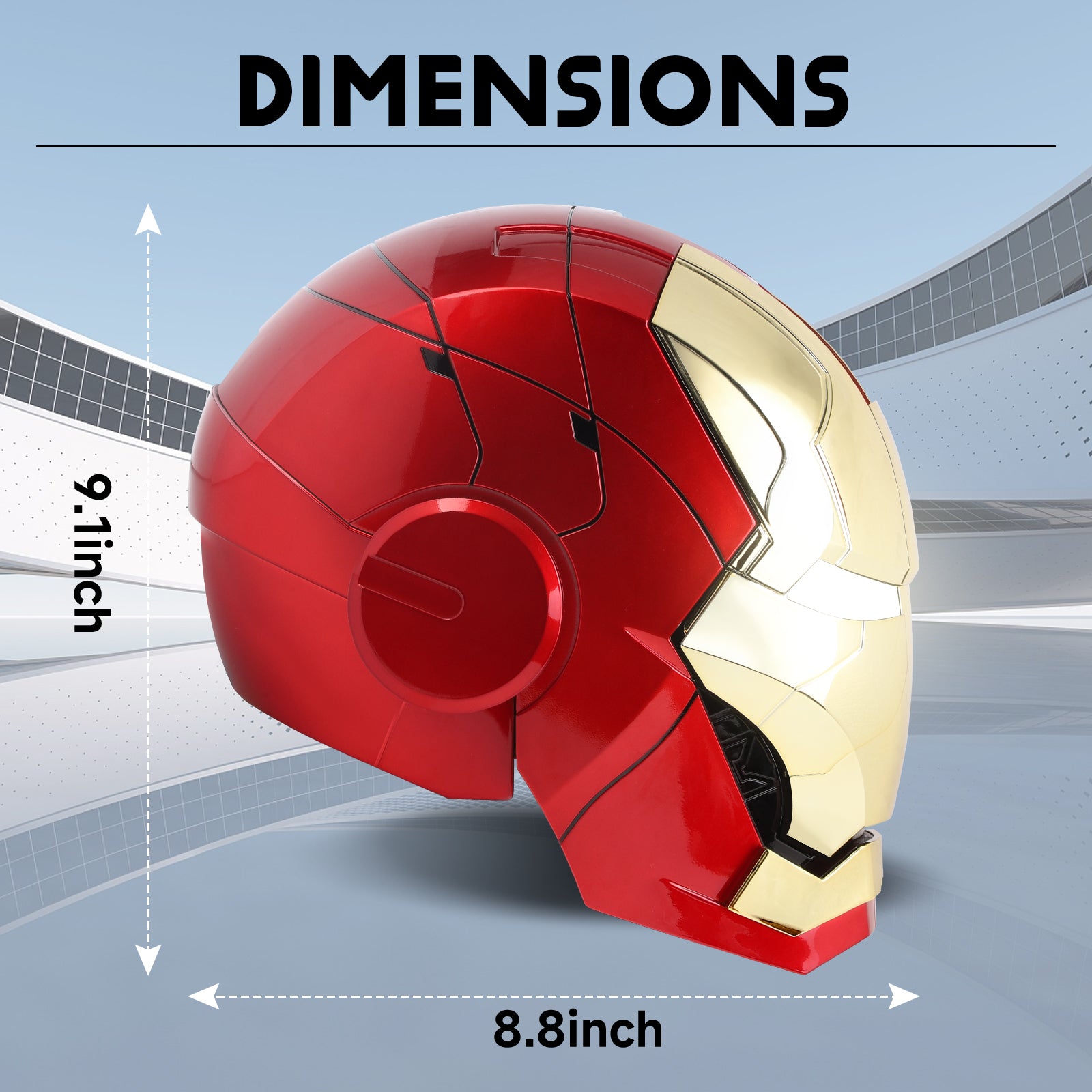 YONTYEQ Iron Hero MK touch sensor helmet detail