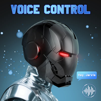 YONTYEQ Iron Hero MK 5 LED mask open faceplate detail