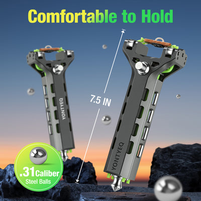 YONTYEQ aluminum slingshot kit side view showing metal frame