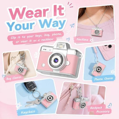YONTYEQ pink mini camera side detail