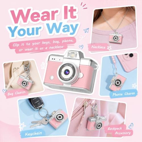 YONTYEQ pink mini camera side detail