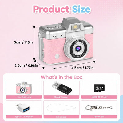 YONTYEQ Pink mini keychain digital camera detail image 7