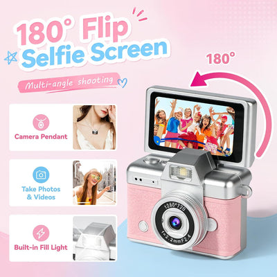 YONTYEQ Pink mini keychain digital camera detail image 3