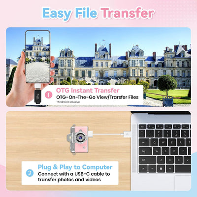 YONTYEQ Pink mini keychain digital camera detail image 8