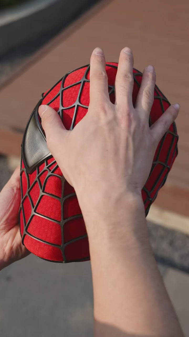 Video laden: Handcrafted Spider Hero Web Cosplay Mask